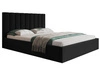 Łóżko tapicerowane z pojemnikiem i stelażem 120x200 Sesto czarne