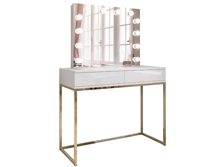 Biały połysk \ Push to open \ Złoty