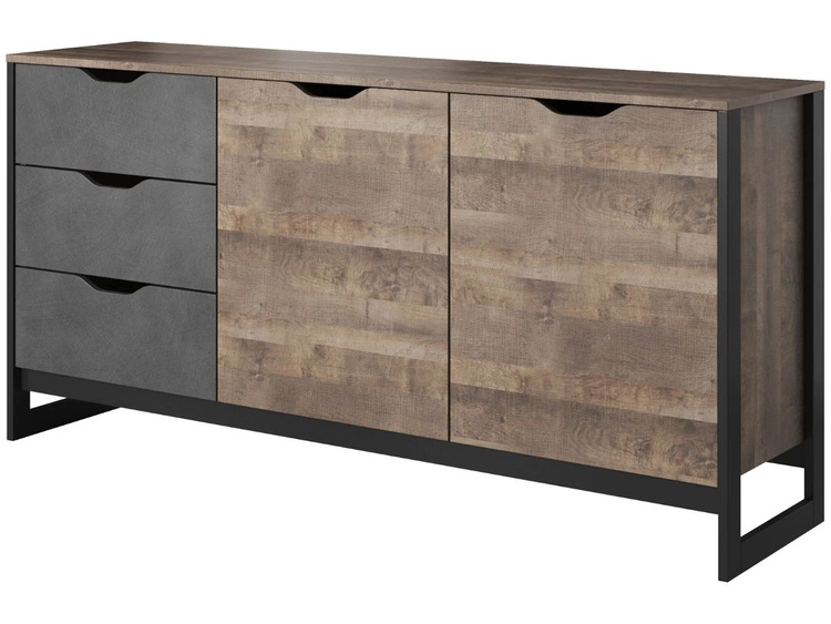 Komoda z drzwiami i szufladami 160 cm Denis Dąb Sand Grande, Matera