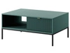 Stolik kawowy z szufladą Amber zielony na czarnych nogach