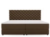 Łóżko kontynentalne z pojemnikiem na pościel 180x200 Bergamo brązowe