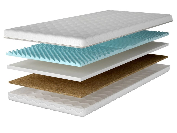 Materac piankowy z pianką profilowaną i matą kokosową Sena 90x200