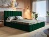 Łóżko tapicerowane z pojemnikiem i stelażem Siena 120x200 zielony