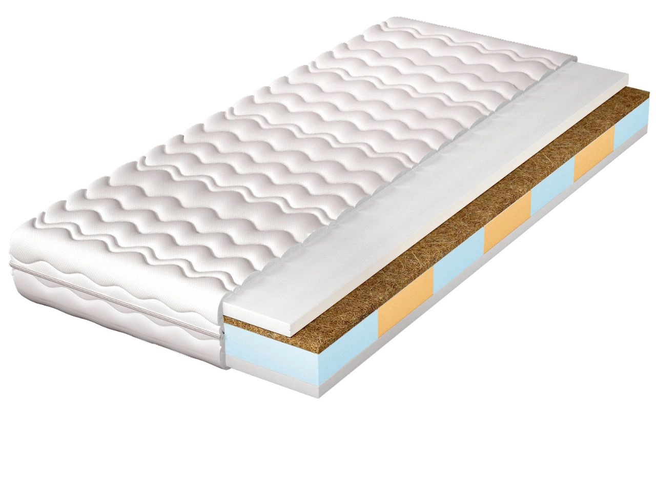 Materac piankowy z matą kokosową Lumo 100x200