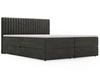 Łóżko kontynentalne z pojemnikiem na pościel 140x200 Marbella ciemnoszare