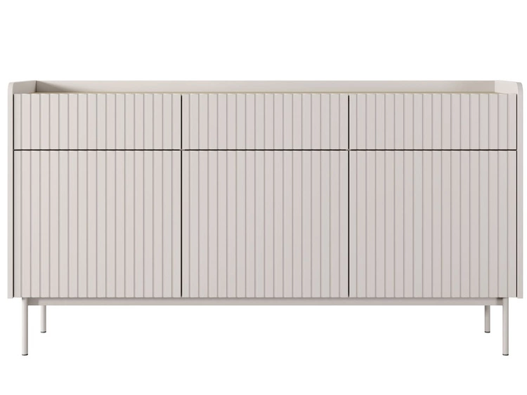 Komoda z drzwiami i szufladami Abios Beżowy, Dąb Scandi