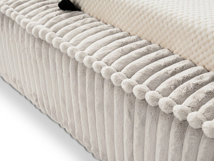 Łóżko tapicerowane z pojemnikiem i stelażem 160x200 Lago Jasnoszare