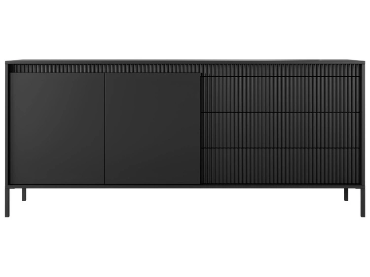 Komoda z drzwiami i szufladami 187 cm Sorano Czarna
