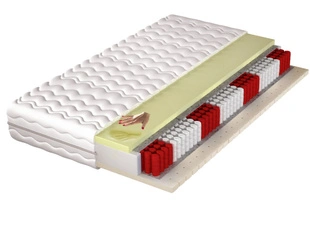 Materac kieszeniowy multipocket z pianką termoelastyczną oraz lateksową Vilo 180x200