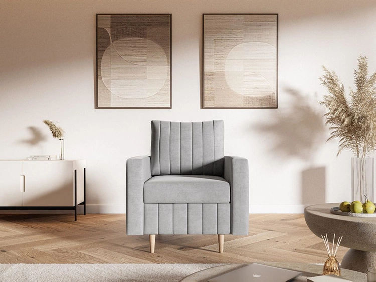 Fotel do salonu Castelo szary