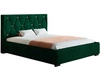 Łóżko tapicerowane z pojemnikiem i stelażem 180x200 Tasso Zielone