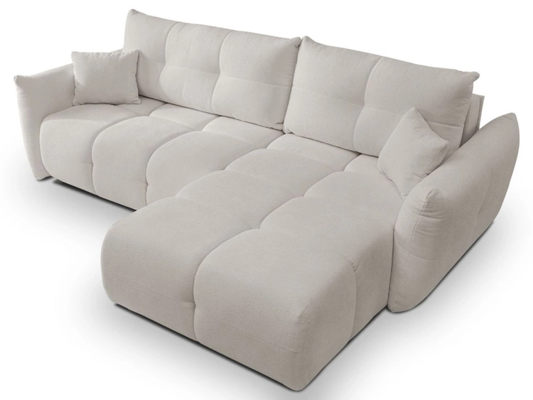 Narożnik L uniwersalny z funkcją spania i pojemnikiem Bene Jasny szary