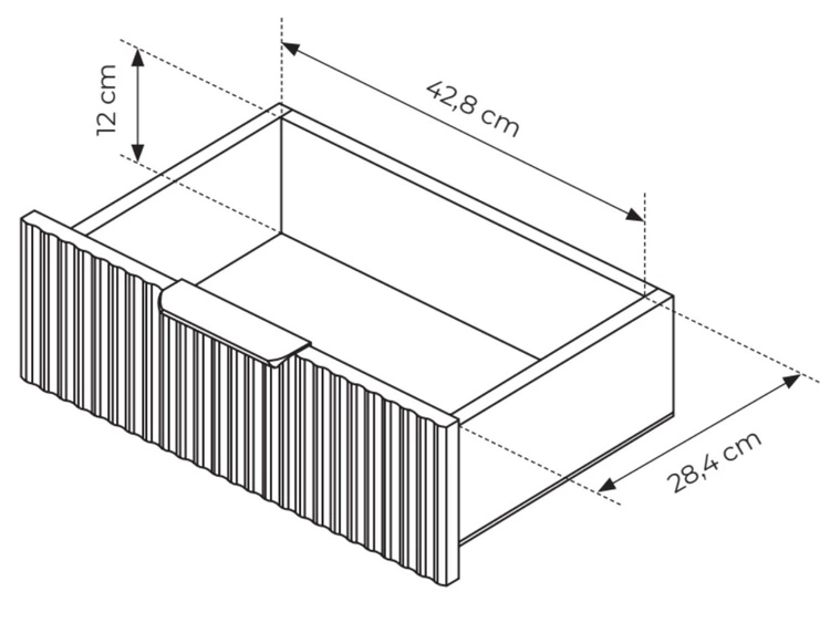 Stolik nocny z szufladami Latina Beżowy