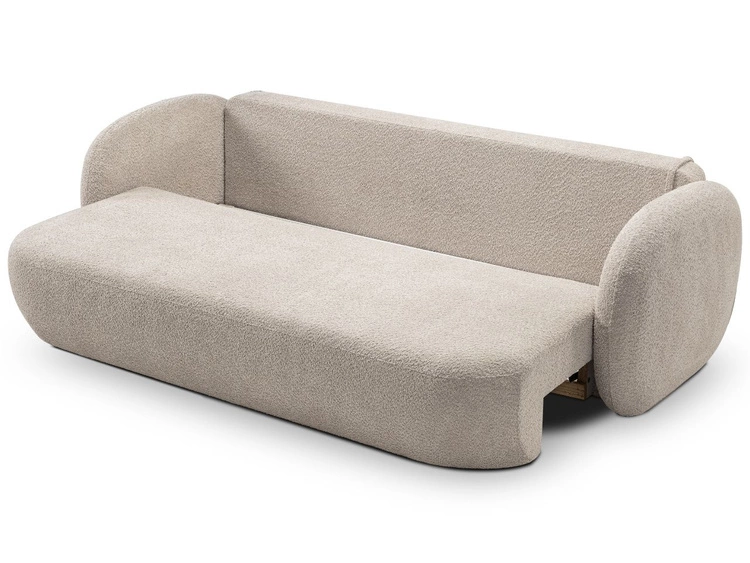 Kanapa z funkcją spania i pojemnikiem na pościel Oreo Beżowa