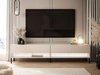 Szafka RTV do salonu 180 cm z czarnymi metalowymi nóżkami i oświetleniem LED Aurelie Kaszmir mat