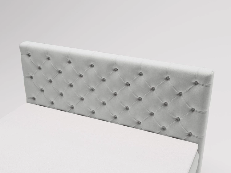 Łóżko kontynentalne z pojemnikiem na pościel 160x200 Montego Jasnoszare