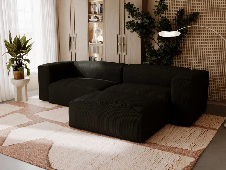 Narożnik wypoczynkowy L prawy Landi Czarny