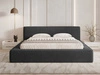 Łóżko tapicerowane z pojemnikiem i stelażem 140x200 Mali Czarne