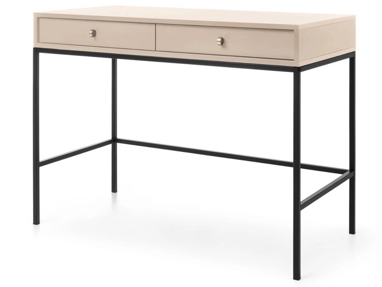 Toaletka z czarnymi metalowymi nogami Amor Beż piaskowy