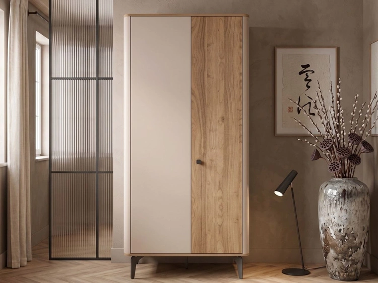 Szafa z drzwiami uchylnymi Arelis Kaszmir, Orzech Royal