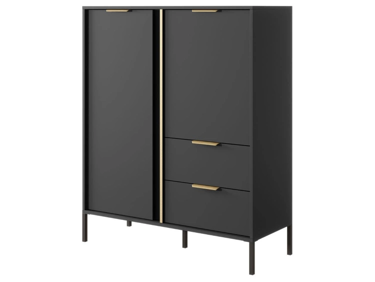 Komoda z drzwiami i szufladami Drino Antracyt