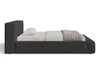 Łóżko tapicerowane z pojemnikiem i stelażem 140x200 Mali Czarne