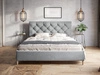 Łóżko tapicerowane ze stelażem 160x200 Tril Szary