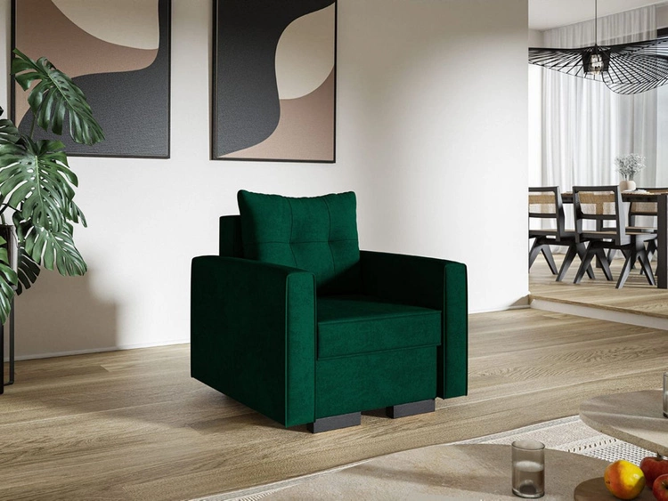 Fotel do salonu Pori zielony