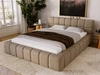 Łóżko tapicerowane z pojemnikiem i stelażem 140x200 Alicante Brązowe