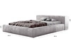 Łóżko tapicerowane z pojemnikiem na pościel i stelażem 120x200 Mali Szary