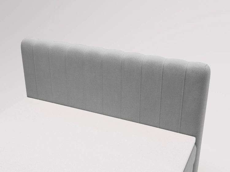 Łóżko kontynentalne z pojemnikiem na pościel 120x200 Osteno Szare