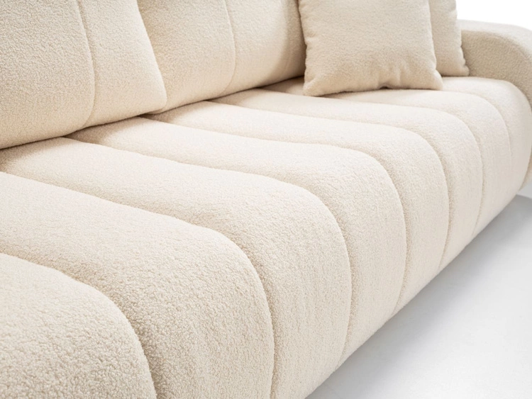 Kanapa z funkcją spania i pojemnikiem na pościel Adoro Jasnobeżowa