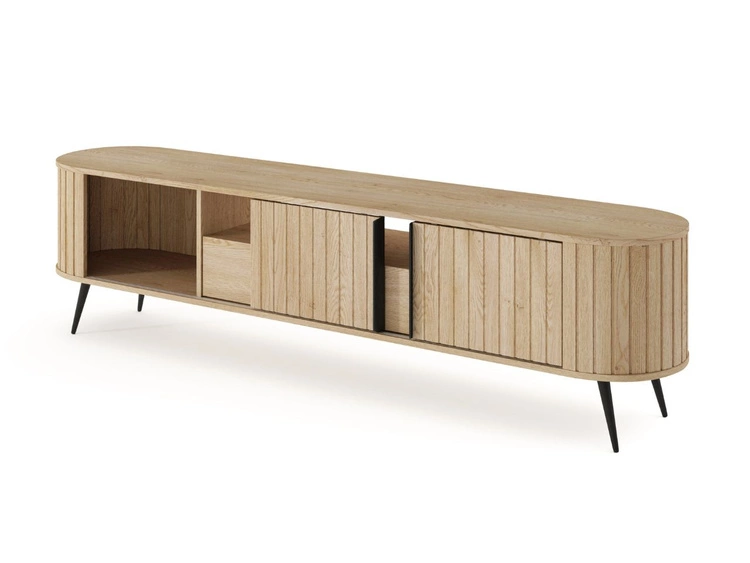 Szafka RTV pod telewizor z drzwiami przesuwnymi Passione Dąb Cremona