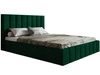 Łóżko tapicerowane z pojemnikiem i stelażem Siena 120x200 zielony