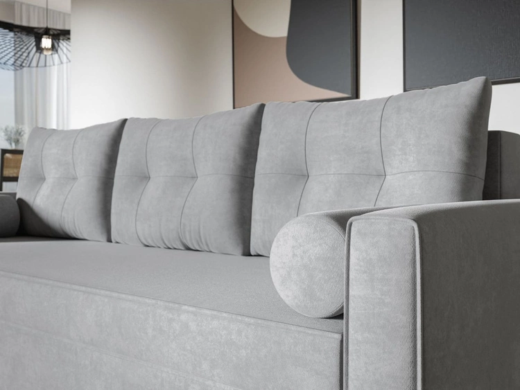 Kanapa z funkcją spania i pojemnikiem na pościel Pori granatowa