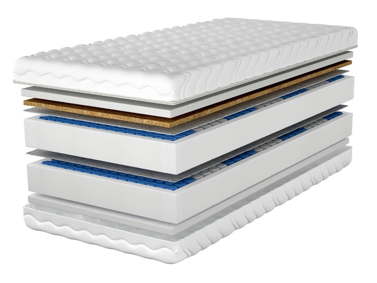 Materac kieszeniowy pocket z matą kokosową i pianką poliuretanową Cevani 140x200