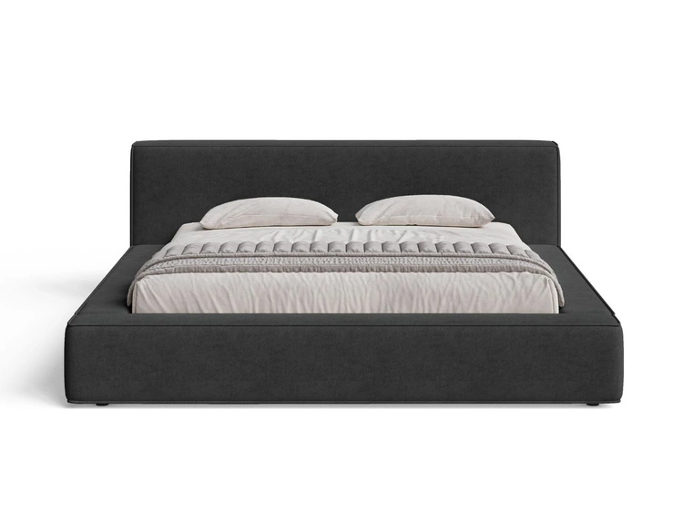 Łóżko tapicerowane z pojemnikiem i stelażem 160x200 Mali Czarne