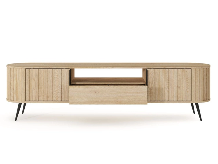 Szafka RTV pod telewizor z drzwiami przesuwnymi Passione Dąb Cremona