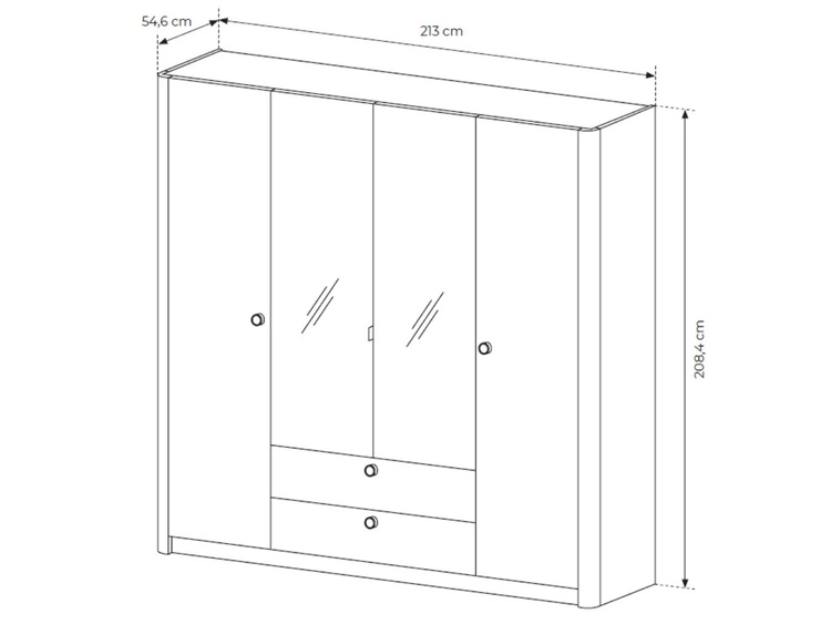 Zestaw mebli do sypialni Bilancio Dąb Barista