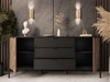 Komoda z drzwiami i szufladami 185 cm Tavio Czarny