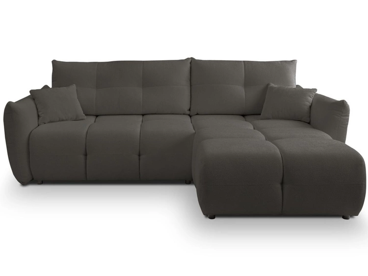 Narożnik L uniwersalny z funkcją spania i pojemnikiem Bene Czarny