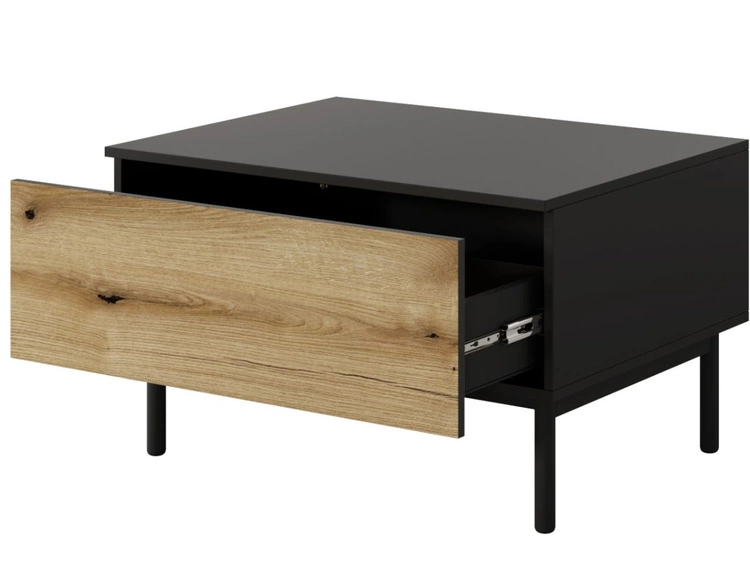 Stolik kawowy Loara Czarny, Dąb Evoke