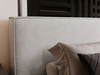 Łóżko tapicerowane z pojemnikiem i stelażem 140x200 Monaco Jasnoszare