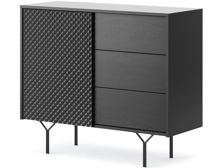 Zestaw mebli do salonu Ravi Czarny