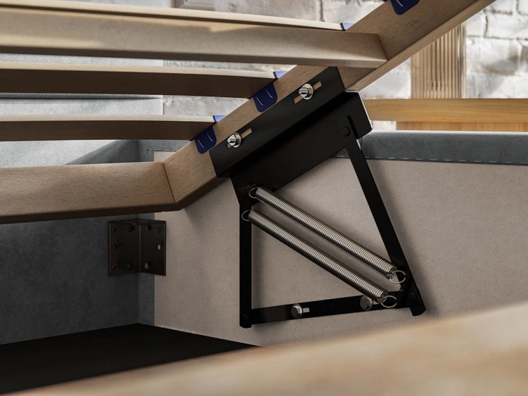 Łóżko tapicerowane z pojemnikiem i stelażem 180x200 Toreto Ciemnozielone