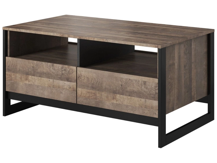 Stolik kawowy z szufladami Denis Dąb Sand Grande, Matera