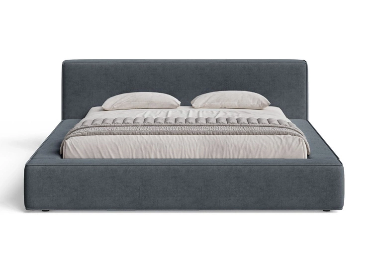 Łóżko tapicerowane z pojemnikiem i stelażem 160x200 Mali Ciemnoszare