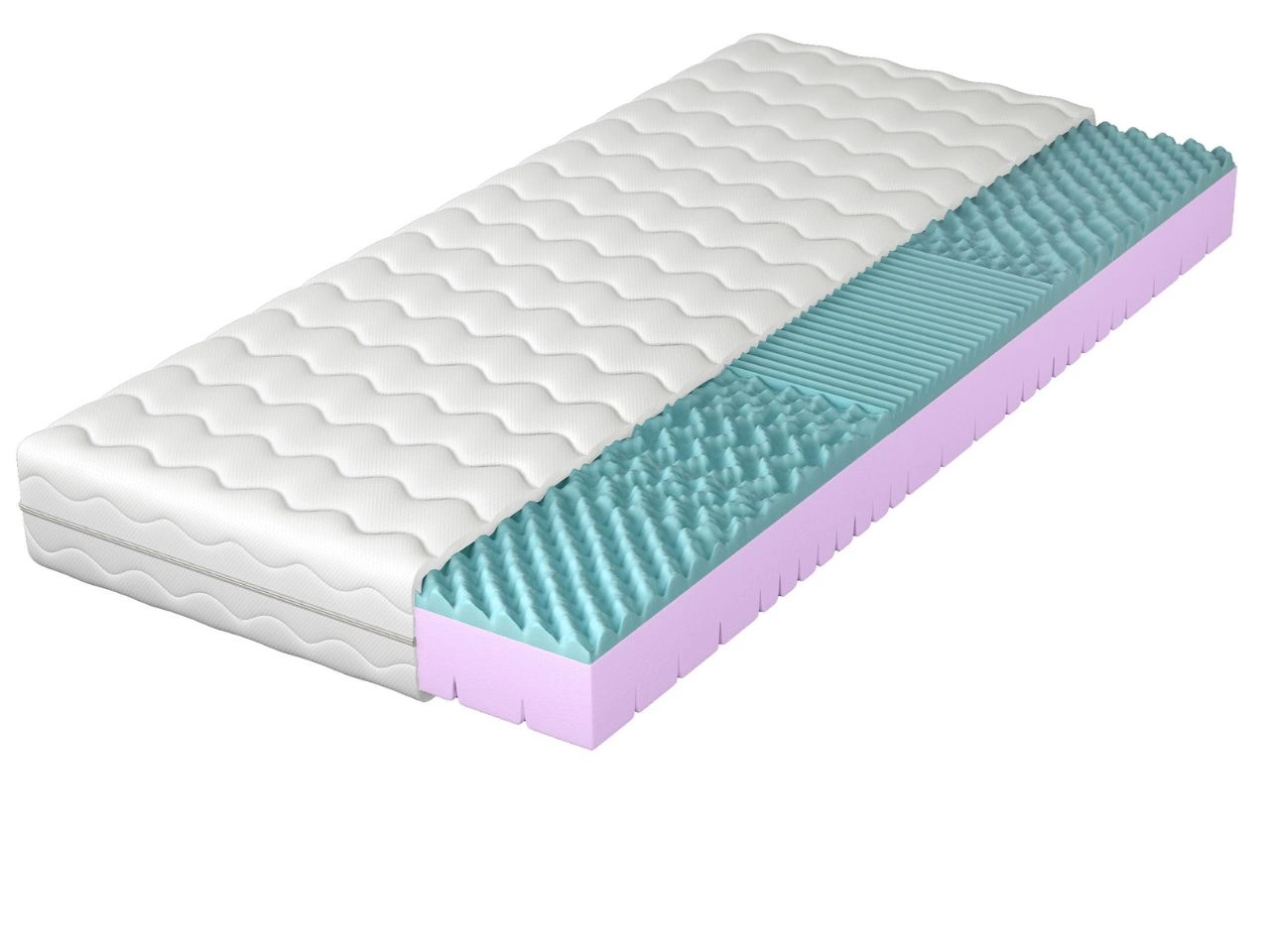 Materac piankowy z pianką profilowaną Talia 70x200