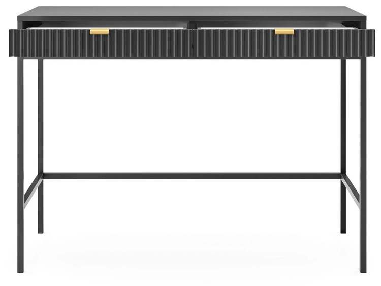 Toaletka z czarnymi metalowymi nogami Amber czarna