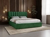Łóżko tapicerowane z pojemnikiem i stelażem 180x200 cm Roma Zielone